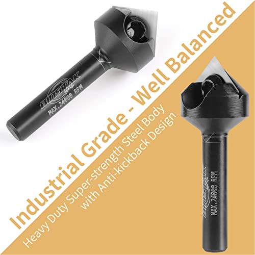 BINSTAK 90 Degree V Groove Router Bit 1/4 Inch Shank, Carbide Insert Wood CNC Router Bits for Woodworking Engraving Carving - Image 4
