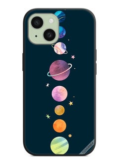 Protective Case Cover For Apple iPhone 15 Plus Planets In Row