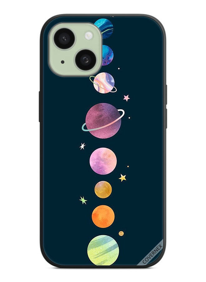 Covernex - Protective Case Cover For Apple iPhone 15 Plus Planets In Row - Image 1