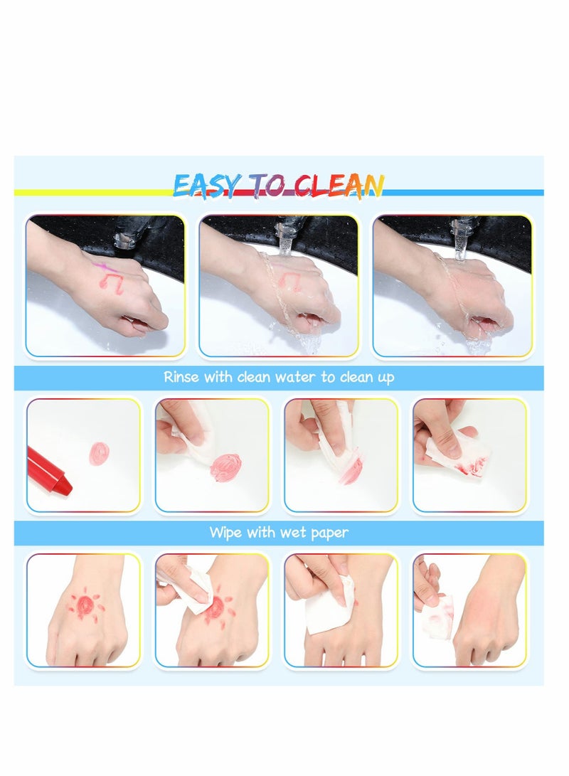 Glow in The Dark Face Paint Crayons Set of 12 Non-Toxic UV Body Paint for Parties and Masquerades Supplies - Image 3