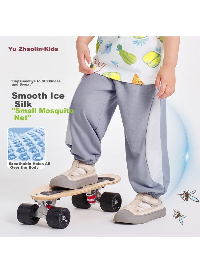 Yuzhaolin Children'S Mosquito-Proof Pants Summer Thin Boys' Pants Casual Long Pants For Boys And Girls Naughty Ice Cream - Image 1