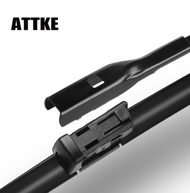 ATTKE شفرات مسح الزجاج ATTKE لجميع الأحوال الجوية والمواسم، شفرات مسح أمامية بقياس 24″ و20″ وشفرة مسح خلفية بقياس 10″، لسيارات شيفروليه ترافيرس موديلات 2018-2023، بالتصميم الأصلي (عبوة تحتوي على 3 قطع). - Image 2