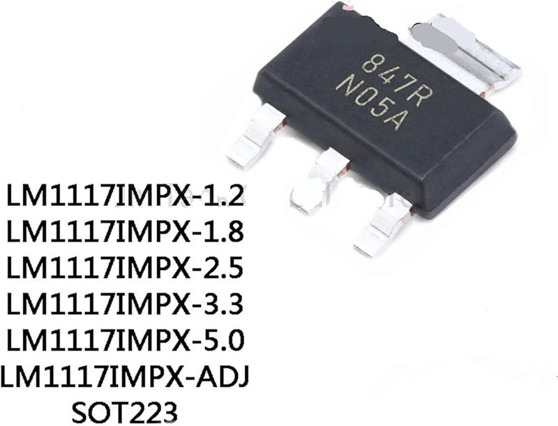 LM1117IMPX 5.0V SOT 223 Voltage Regulator IC Chip 10 Pieces - Image 3