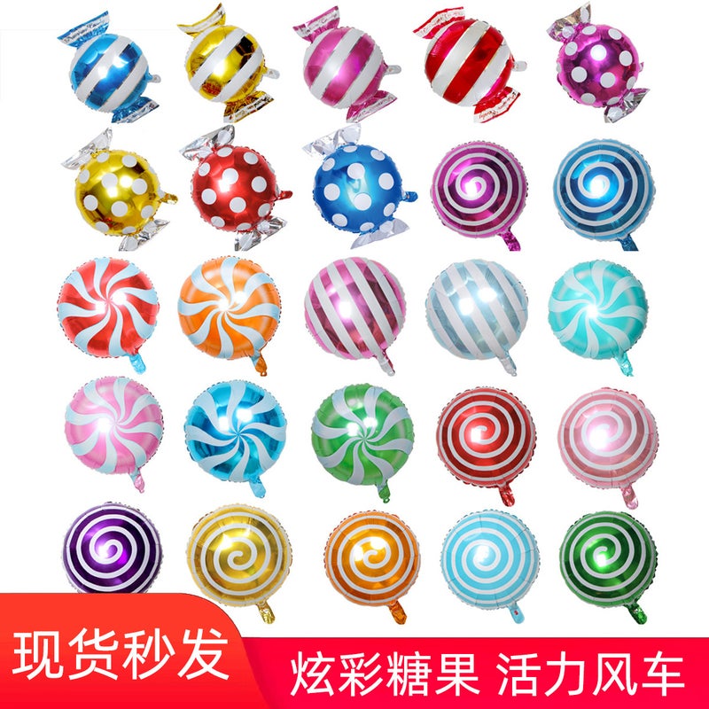 Donut Aluminum Film Balloon Candy Lollipop Balloon Children Mixed Color Birthday Holiday Party Decoration Props Balloon - Image 2