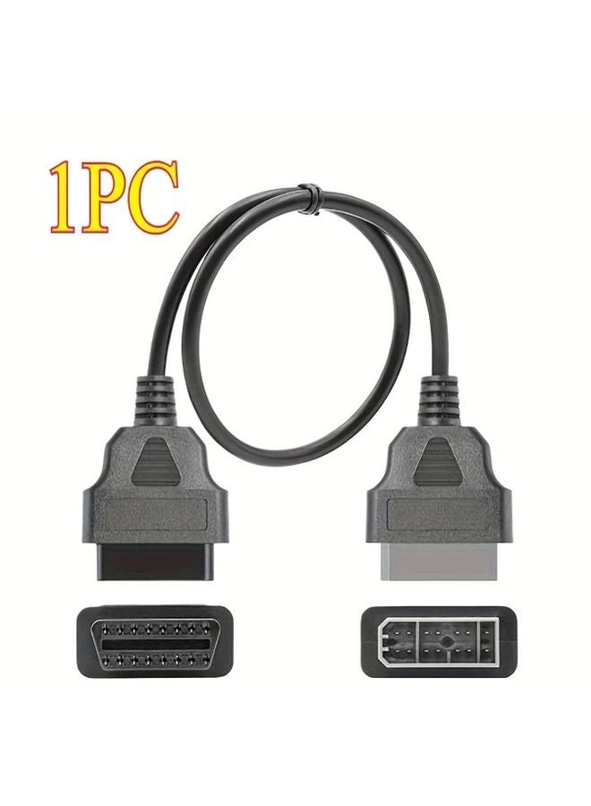 1pc 14 Pin To 16 Pin Expansion Adapter Durable Cable For Nissan Vehicle Diagnostic - Image 1