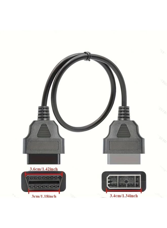 1pc 14 Pin To 16 Pin Expansion Adapter Durable Cable For Nissan Vehicle Diagnostic - Image 3