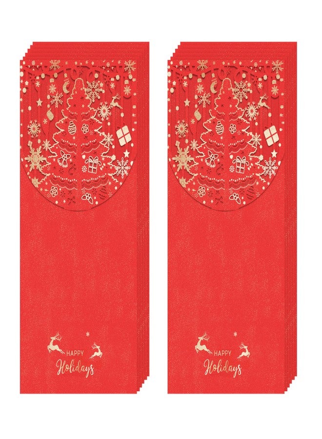 AVERZELLA Christmas Money Holder for Cash Gift 12 Pcs, Xmas Cash Envelopes Money Envelopes with Gold Foil & Laser Cut, Christmas Currency Envelopes Cash Stuffing Envelopes for Cash Gifts (Red)) - Image 1