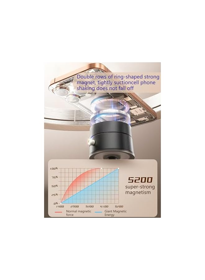 Green Tiger Vacuum Magnetic Phone Holder for Car, 2 Pack Suction Stand Mount for Mobile Phones, Powerful Suction Cup for Car, Windshield, Dashboard, Gym, Mirror, or Smooth Surface, for iPhone & Samsung, (Black) - Image 5