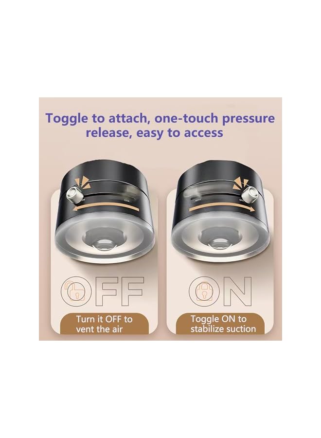 Green Tiger Vacuum Magnetic Phone Holder for Car, 2 Pack Suction Stand Mount for Mobile Phones, Powerful Suction Cup for Car, Windshield, Dashboard, Gym, Mirror, or Smooth Surface, for iPhone & Samsung, (Black) - Image 3