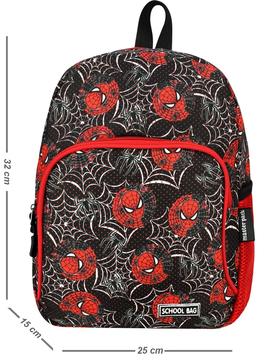 Esbuik New Season Speedy Spider Patterned Water Bottle Pocket Boy Kindergarten Nursery Backpack