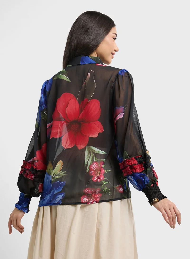 Ella  Floral Print Top for Women | Best Price UAE