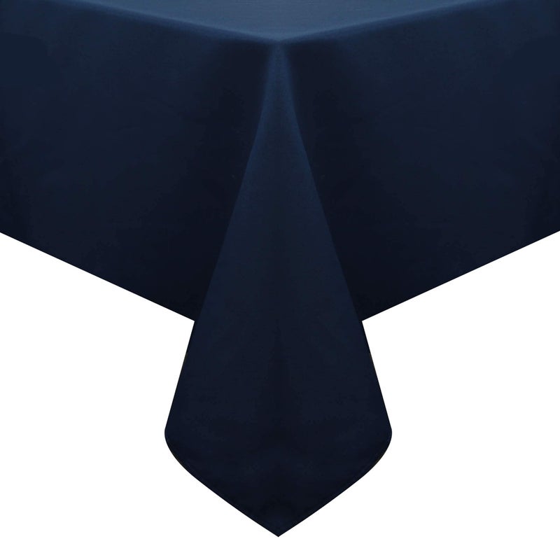Obstal Obstal 210GSM Rectangle Table Cloth  Water Resistance Microfiber Tablecloth  Decorative Fabric Table Cover for Outdoor and Indoor Use (Navy Blue 60 x 60 Inch)  - Image 1