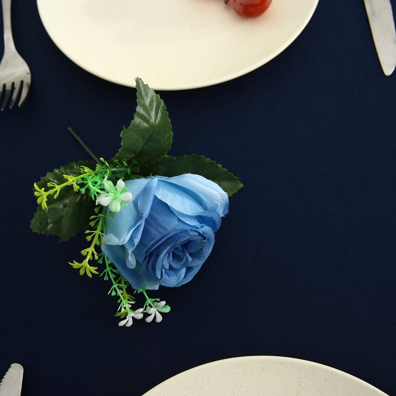 Obstal Obstal 210GSM Rectangle Table Cloth  Water Resistance Microfiber Tablecloth  Decorative Fabric Table Cover for Outdoor and Indoor Use (Navy Blue 60 x 60 Inch)  - Image 3