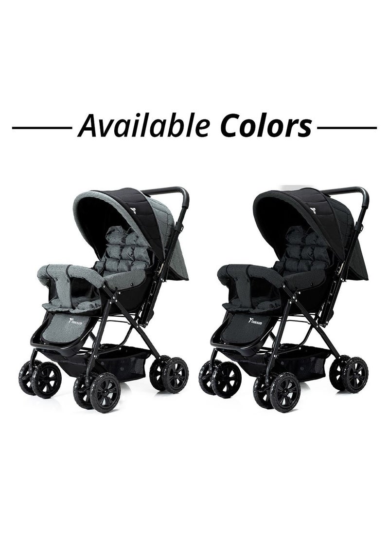 TEKNUM - Reversible Look At Me Stroller With T Diaper Bag And Hooks And Changing Pad - Grey - Image 1