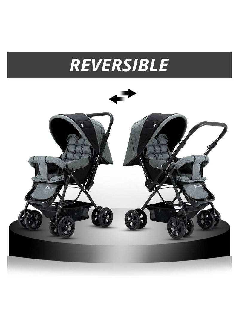 Reversible Look At Me Stroller With T Diaper Bag And Hooks And Changing Pad - Grey - pzsku/ZE3A31996EDF90C3DD4B2Z/45/_/1661252277/f09245a4-0cb6-4c45-8878-128a2a25f13d