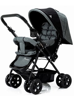 TEKNUM Reversible Look At Me Stroller With T Diaper Bag And Hooks And Changing Pad - Grey  - Image 3