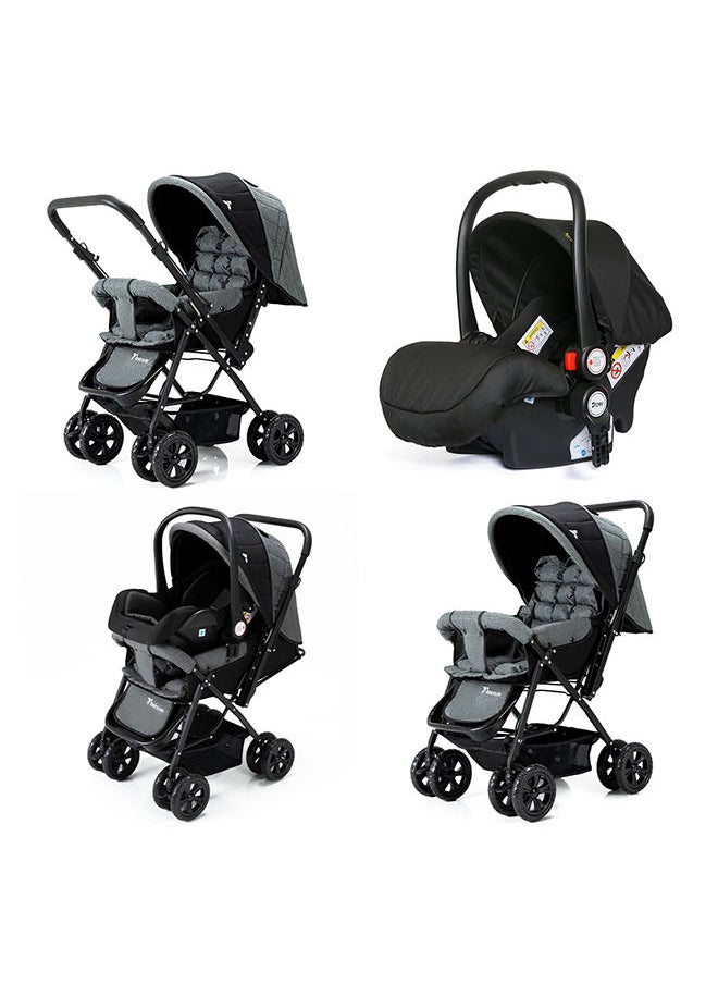 TEKNUM - Reversible Look At Me Stroller With T Diaper Bag And Hooks And Changing Pad - Grey - Image 1