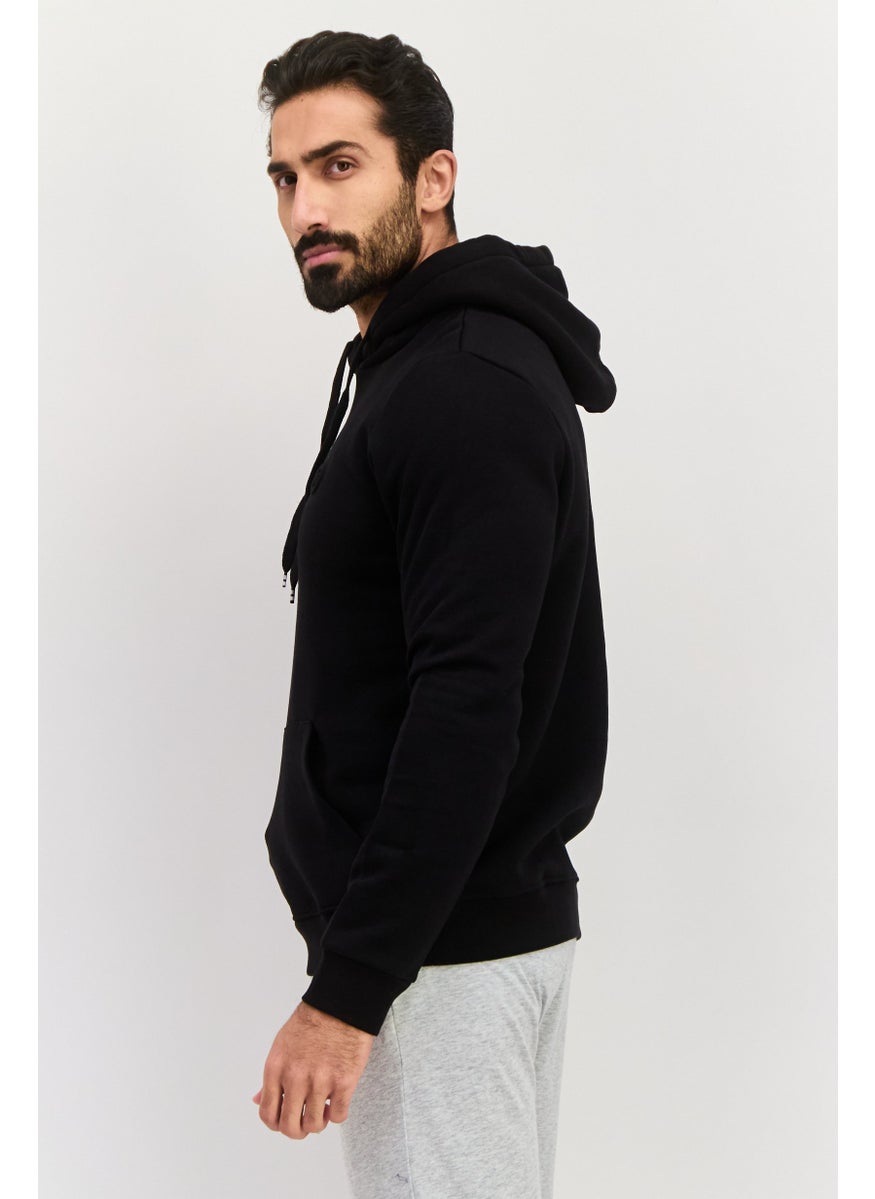 Hurley Men Sportswear Fit Embossed Logo Outdoor Hoodies, Black  - Image 2