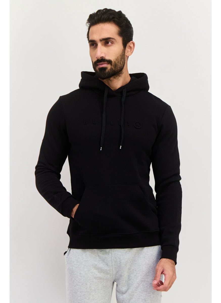Hurley Men Sportswear Fit Embossed Logo Outdoor Hoodies, Black  - Image 1
