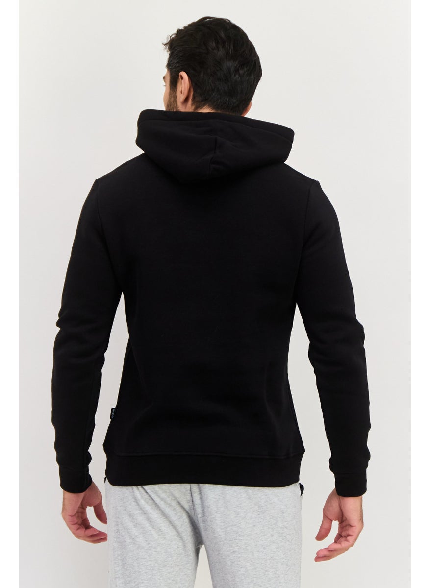 Hurley Men Sportswear Fit Embossed Logo Outdoor Hoodies, Black  - Image 3