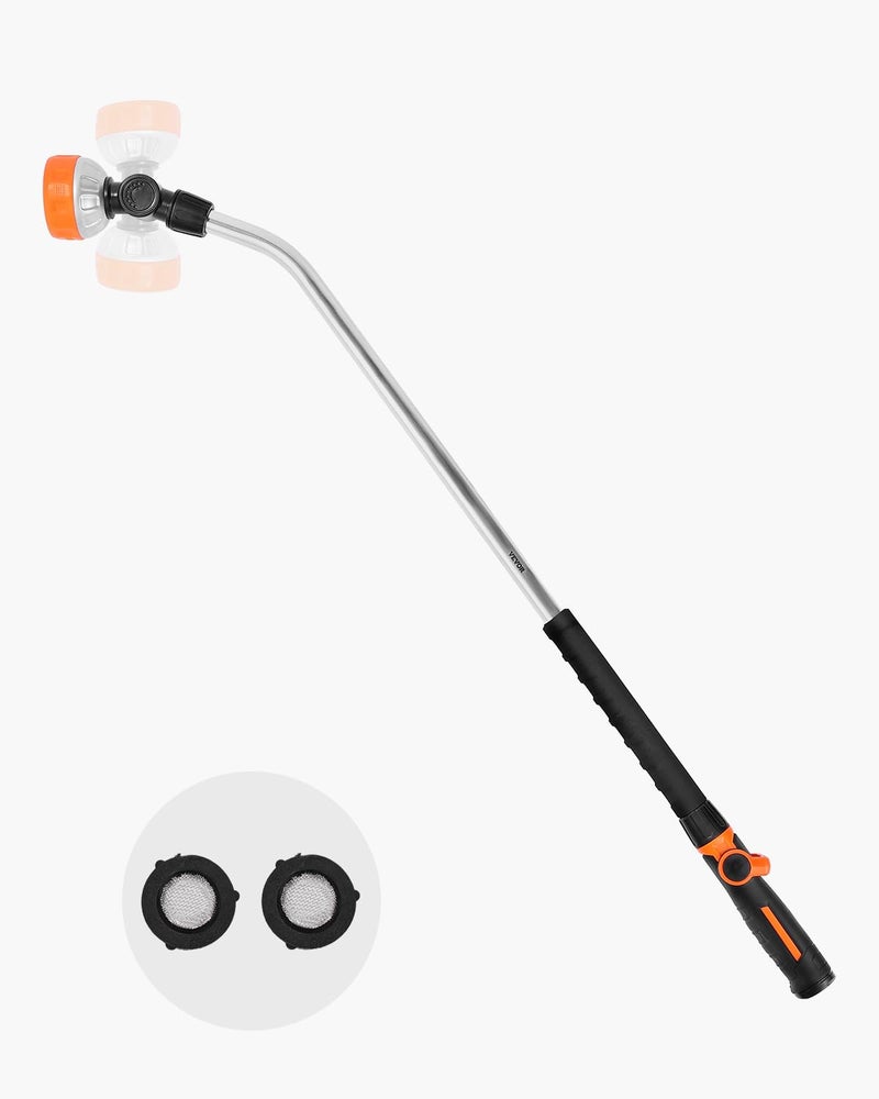 VEVOR Watering Wand 36Inch Extra Long Heavy Duty Garden Hose Wand with 8 Spray Patterns 180 Swivel Head Long Hose Nozzle Sprayer with onoff Thumb Control Ideal for Hanging Baskets - Image 2