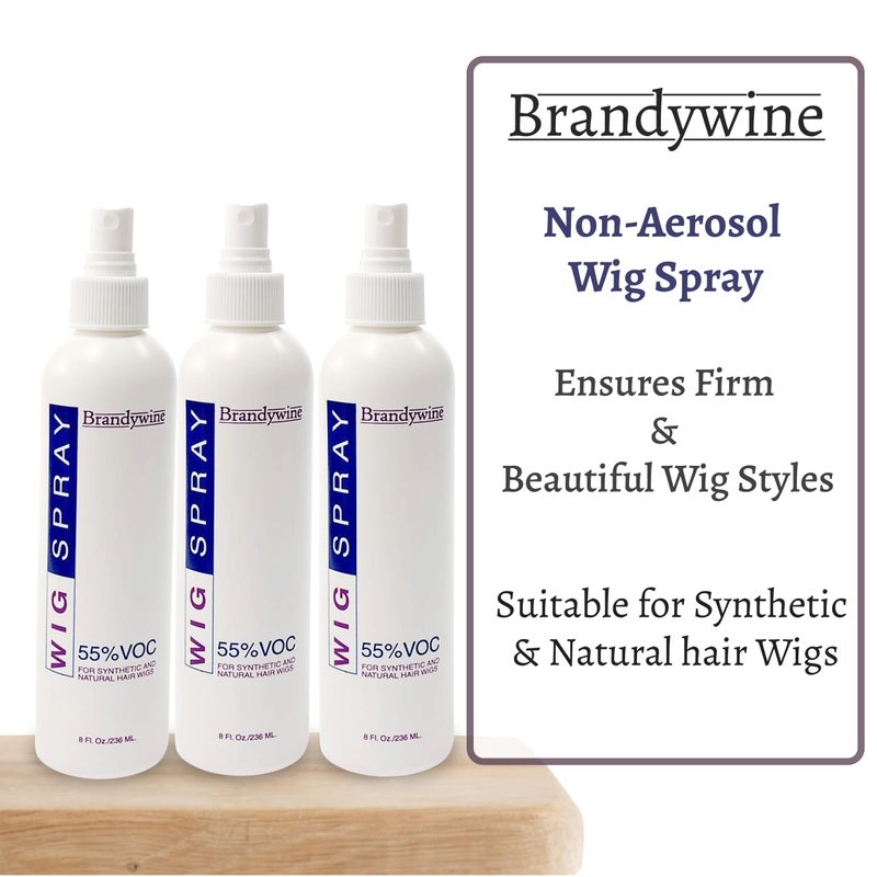 Brandywine Non-Aerosol Wig Spray for Synthetic and Natural Hair Wigs (3 Pack) - Image 2