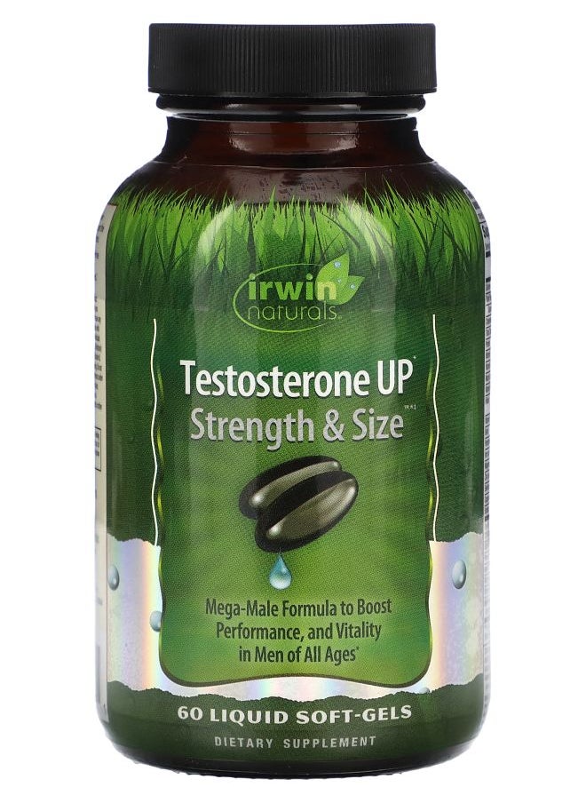 Irwin Naturals Testosterone Up Strength & Size 60 Liquid Softgels 