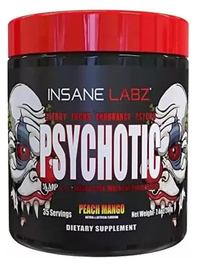 Insane labz Psychotic, Peach Mango Flavour, 35 Servings 