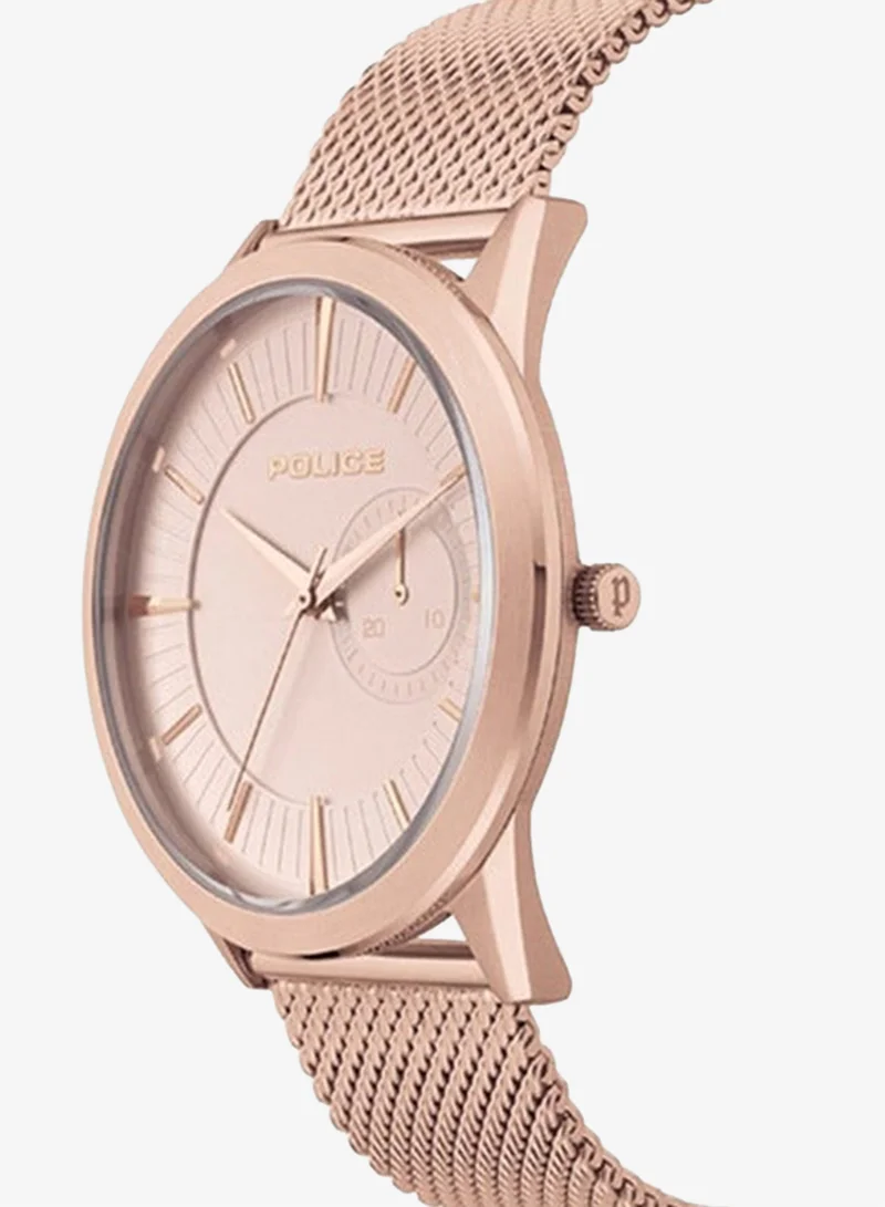 Police  Helder Rose Gold Dial and Stainless Steel Bracelet Analog Watch for Men 44mm for Men | Best Price UAE