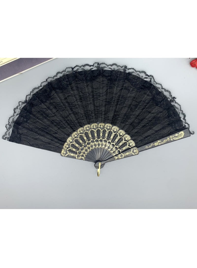 Floral Folding Hand Fan Handheld Folding Fan