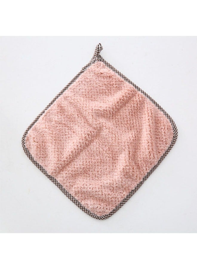 Bukela Set of 5 Dusty Pink Hanging Pineapple Grid Towels Absorbent Lint-Free Dishcloths for Kitchen - Image 1