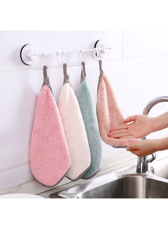 Bukela Set of 5 Dusty Pink Hanging Pineapple Grid Towels Absorbent Lint-Free Dishcloths for Kitchen - Image 5