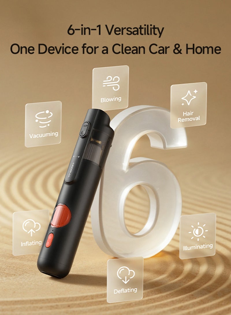 Deerma Car Vacuum and Handheld Cordless Vacuum Cleaner, Strong Suction Power, Dual Mode (Vacuum + Blow) Ideal for Home & Car, Easy Storage - Black 75 W XC01 Black - Image 2