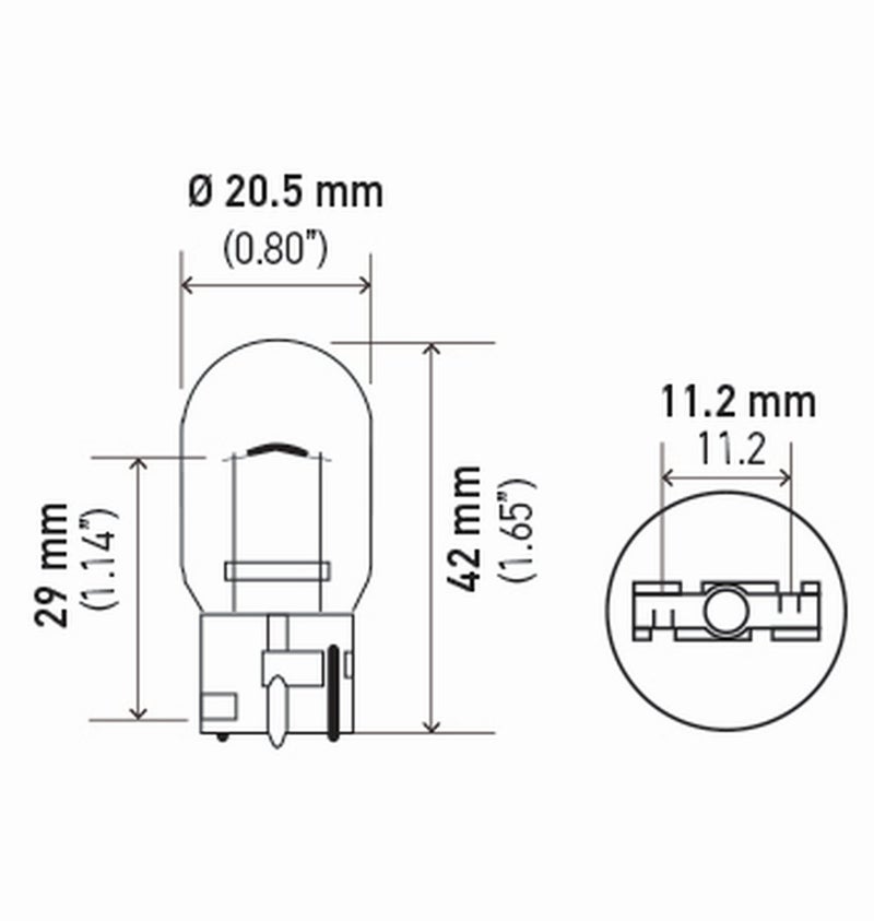 Hella 7440TB Bulb 7440 12V 21W W3X16D T6.5 (2) - Image 2