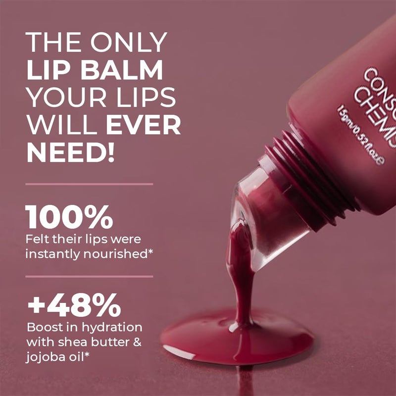 Conscious Chemist Peptide Lip Balm  Lush Lips with SPF15  15g  Raspberry Gummy for Dry  Chapped Lips  24 hr Hydration  Moisturizing Lip Balm for Women  For Pigmentation  Dark Lips  Sun Protection  Soothes Dry Lips  Repair Moisture Barrier - Image 4