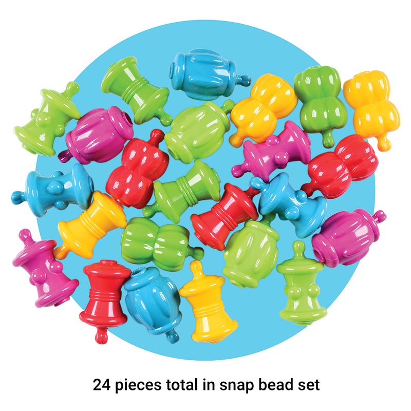 Constructive Playthings Colorful Snap Beads Set for Children and Toddlers Ages 1+, Pop Beads Arts and Craft Developmental Kids STEM Toy Set, Multicolor - Image 3