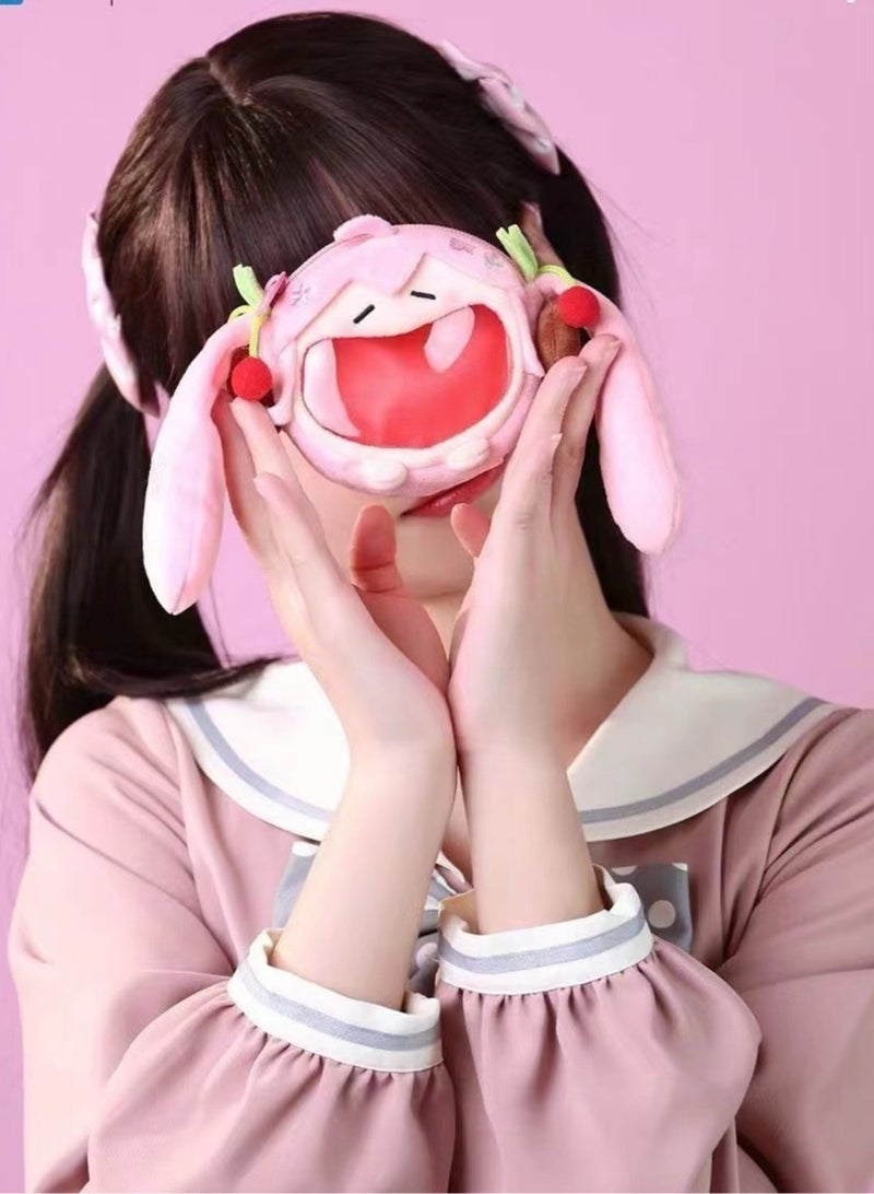 عام حقيبة نقود صغيرة جديدة من ميكو هاتسوني بطابع زهور الكرز - دمية ناعمة وجميلة، يمكن حملها على الكتف أو عبر الجسم، من سلسلة الأنمي الشهيرة - Image 1