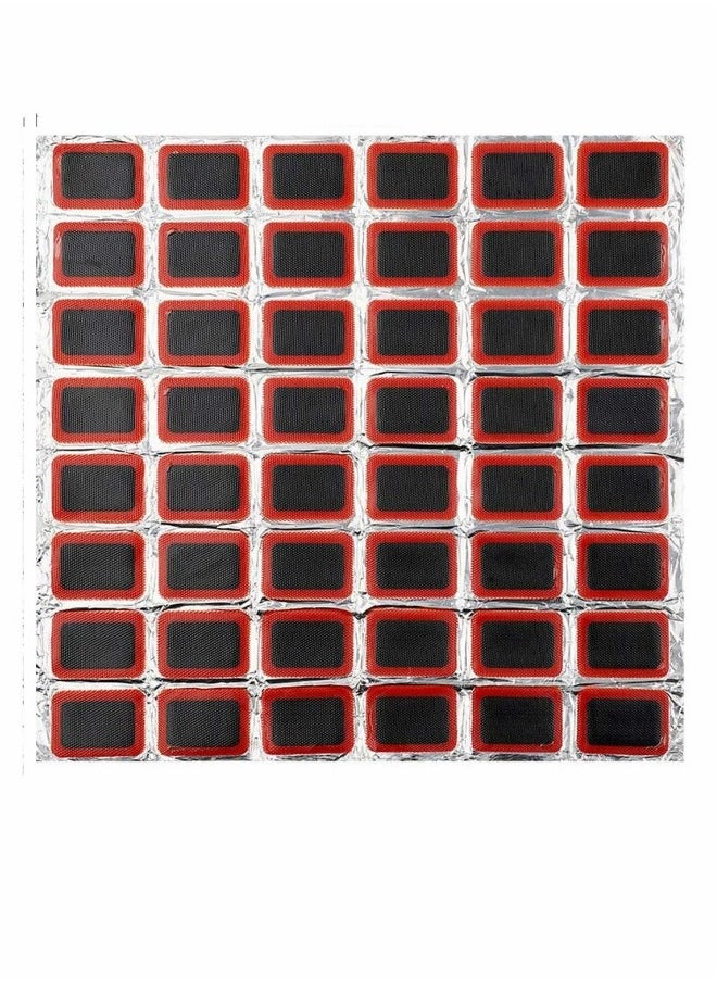 Generic - 48Pcs Square Patch + 48pcs Round Patch Bike Tyre Repair Kits Inner Tube Puncture Repair Kit Tyre Rubber Glue Repair Tool Rubber Patches Round Rubber Patches for Bike Tyre Puncture Repairing - Image 1