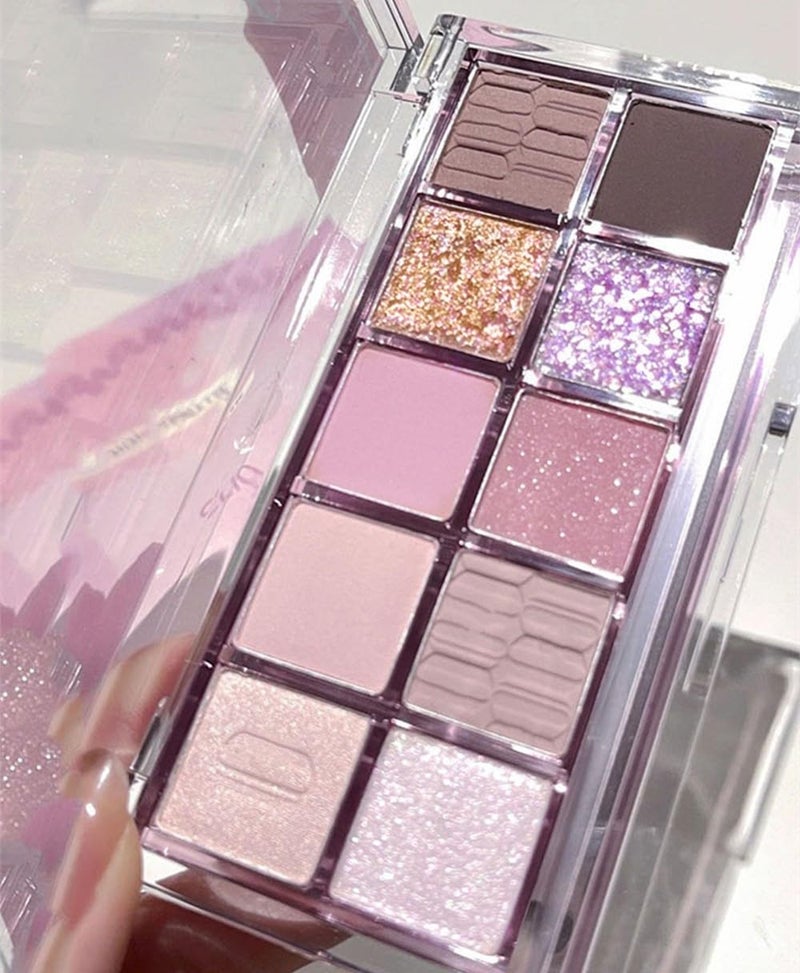 لوحة ظلال العيون 10 ألوان من Go Ho - ظلال عيون غير لامعة ولامعة تدوم طويلاً وقابلة للدمج - لوحة ظلال عيون مقاومة للماء 14 حلم منتصف الصيف