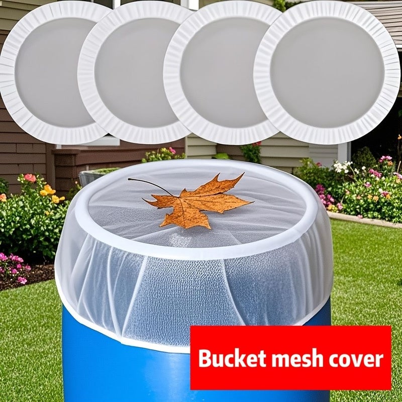 Small Durable Polyester Mesh Cover For Outdoor Rain Barrel Universal Model Suitable For Square And Round Rainwater Collection Barrels Thickened Reinforced Filter Net Blocks Leaves Mosquitoes Dust Debris - Image 1