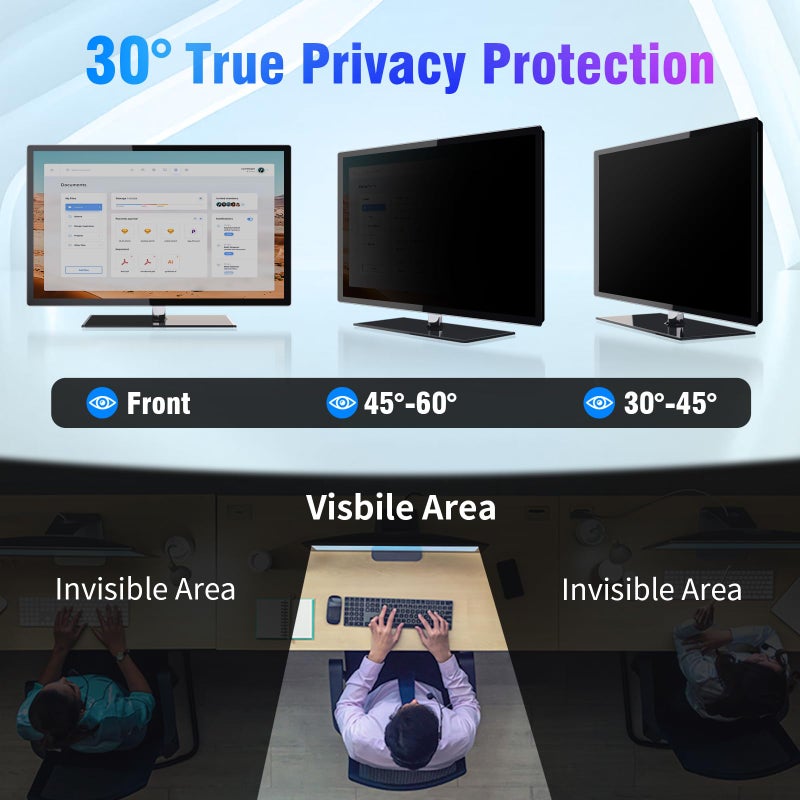 ZpTsarinal [2025 New] 32 Inch Computer Monitor Privacy Screen Filter - Eye Protection Anti Glare Blue Light Filter, 32 inch Monitor Protector Film - Image 2
