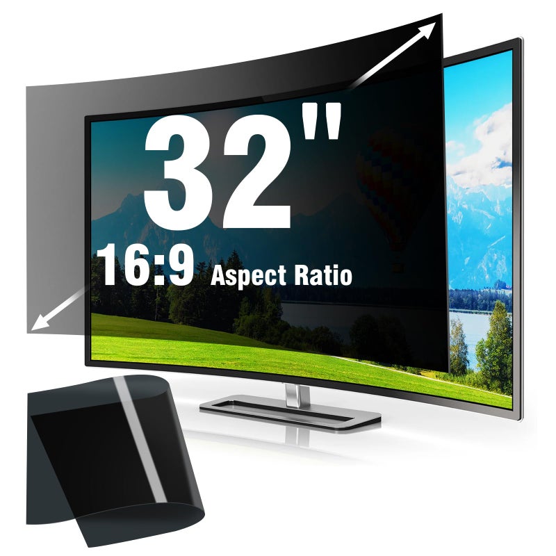 ZpTsarinal [2025 New] 32 Inch Computer Monitor Privacy Screen Filter - Eye Protection Anti Glare Blue Light Filter, 32 inch Monitor Protector Film - Image 1