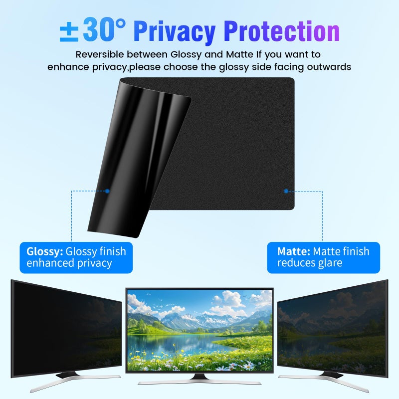 ZpTsarinal [2025 New] 32 Inch Computer Monitor Privacy Screen Filter - Eye Protection Anti Glare Blue Light Filter, 32 inch Monitor Protector Film - Image 4
