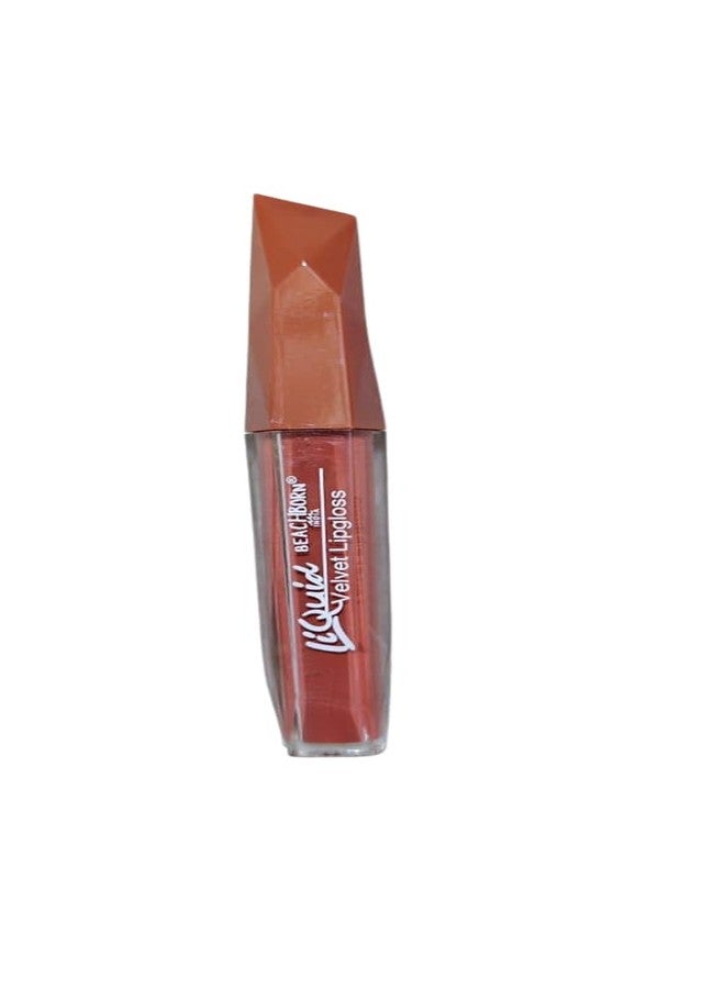 Beachborn India Liquid Velvet Lip Gloss, Long-Lasting High Shine, Lightweight Non-Sticky Moisturizing Lipgloss for Smooth Plump Hydrated Lips (6.Peach Nude) - Image 1