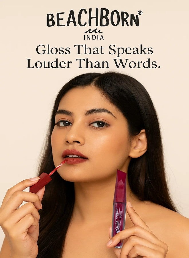 Beachborn India Liquid Velvet Lip Gloss, Long-Lasting High Shine, Lightweight Non-Sticky Moisturizing Lipgloss for Smooth Plump Hydrated Lips (6.Peach Nude) - Image 5