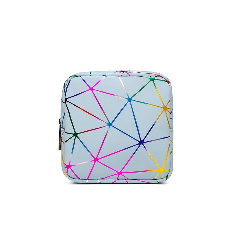 Sanitary napkin storage bag portable high-end student large capacity small bag for Aunt towel sanitary napkin monthly bag Colorful blue