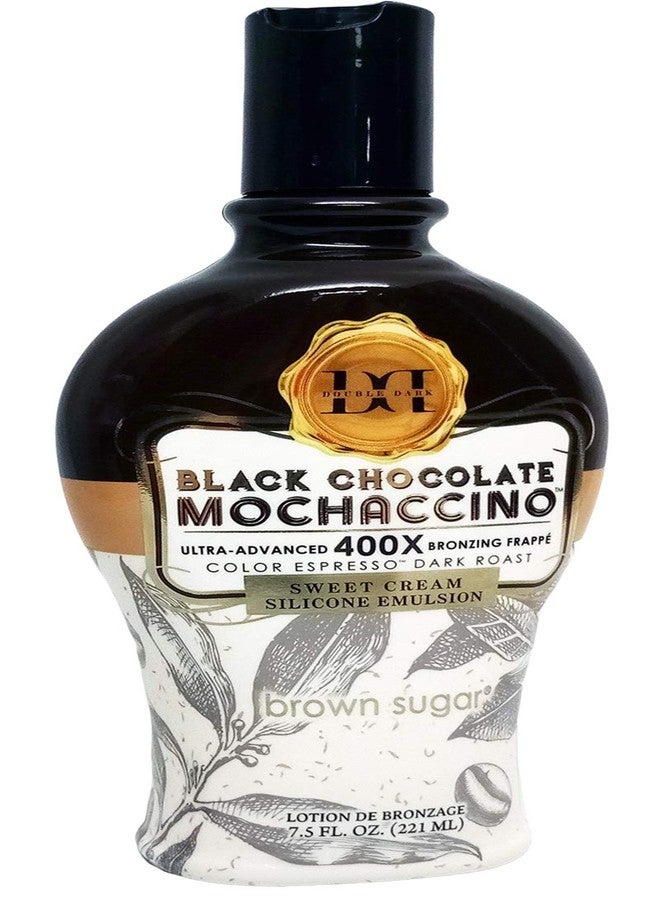 Brown Sugar Black Chocolate Double Dark Mochaccino 400X Bronzer - Ultra Dark Tanning Lotion with Rich Cocoa & Coffee Infusion, 7.5oz Bottle
