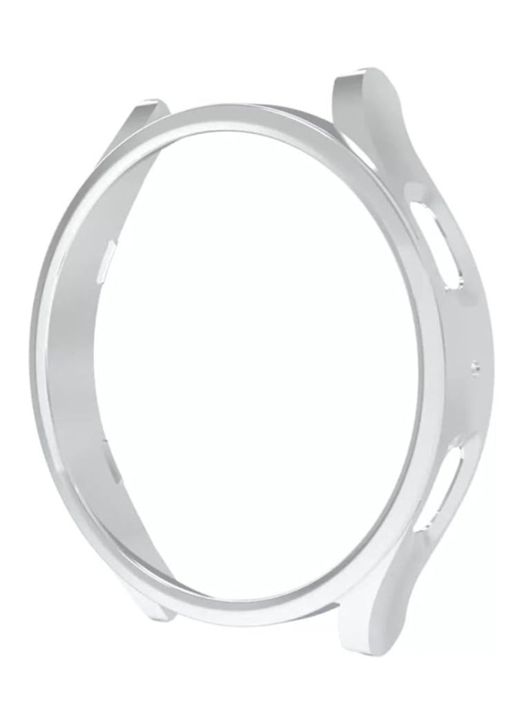 جراب واق مصنوع من بولي يوريثين مقاوم للحرارة بتصميم نصفي للاطار متوافق مع ساعة سامسونج جالاكسي 5 برو 45 ملم - فضي - Image 2