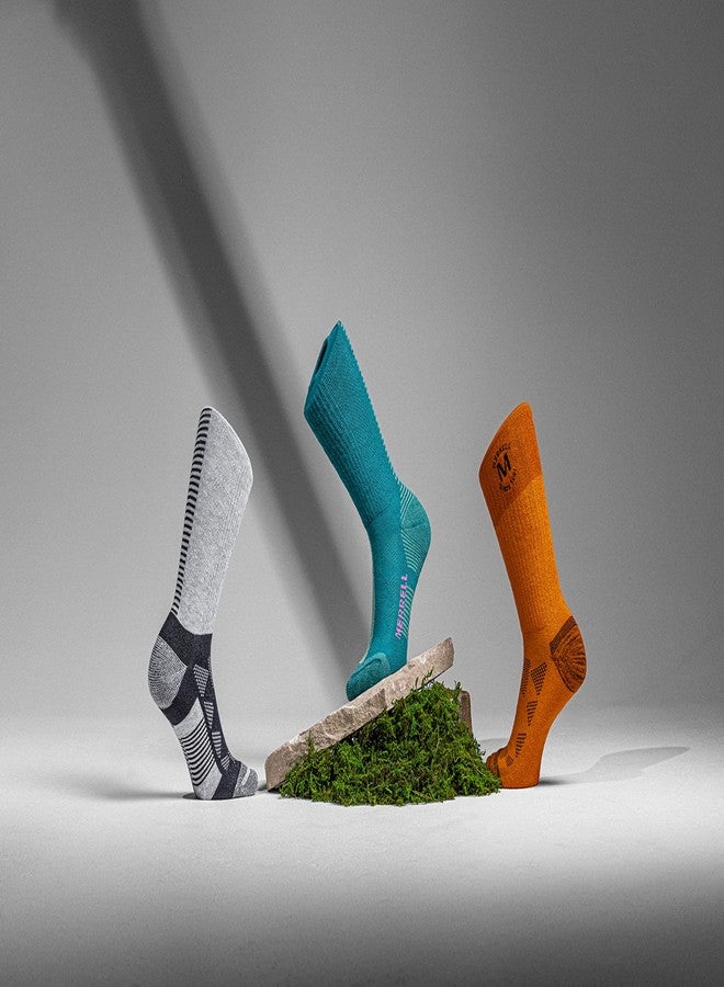 Merrell -men's and -women's Moab Speed Lightweight Hiking Crew Socks-1 Pair-Unisex Sustainable Coolmax EcoMade, White, Medium-Large - Image 5