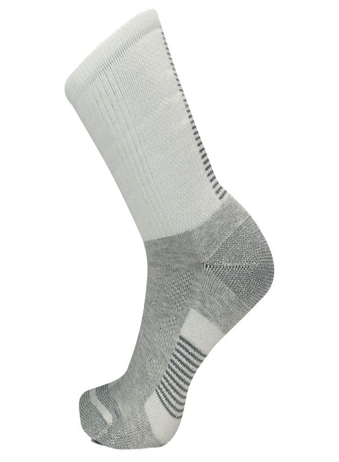 Merrell -men's and -women's Moab Speed Lightweight Hiking Crew Socks-1 Pair-Unisex Sustainable Coolmax EcoMade, White, Medium-Large - Image 1
